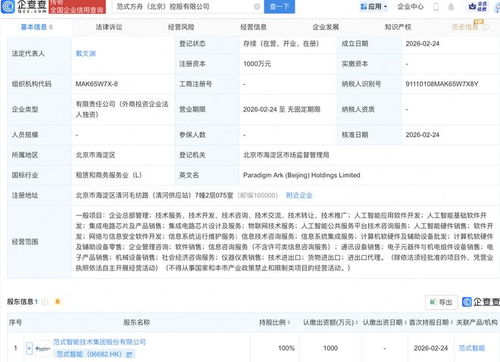 范式智能新设控股公司，业务版图拓展至集成电路芯片与信息咨询服务